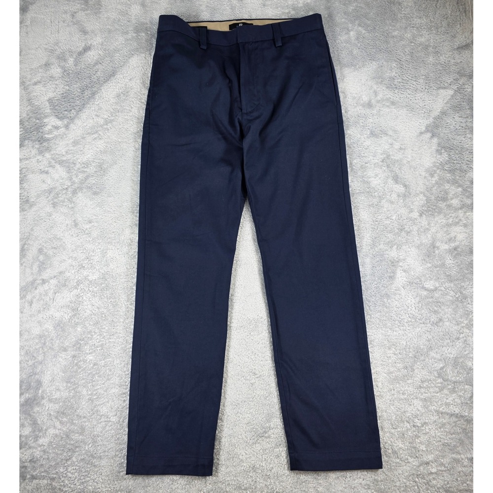 Banana Republic Straight Fit Italian Fabric Chino Pants Navy Blue 30x30 Mens